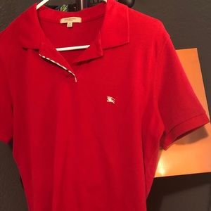 —SOLD— Authentic Burberry Classic Red Polo Shirt